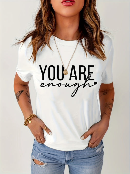 You Are Enough Women's Christian T-shirt claimedbygoddesigns