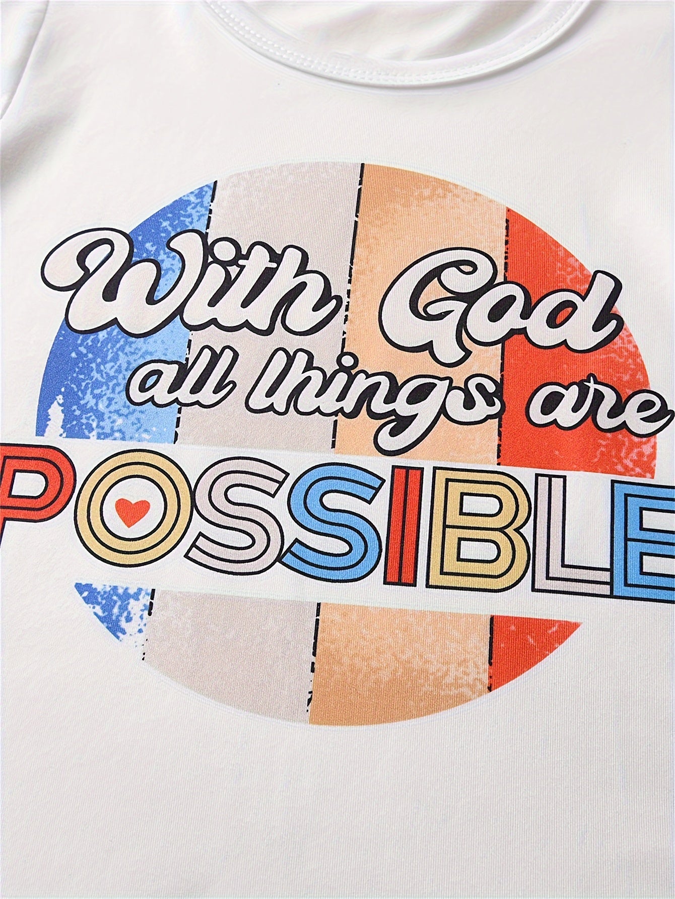 WITH GOD ALL THINGS ARE POSSIBLE Christian Youth Casual Outfit claimedbygoddesigns