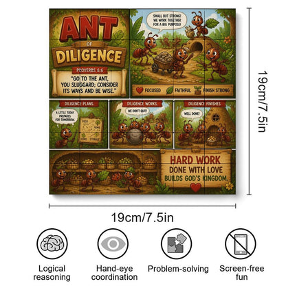 Ant of Patience – Building Block Puzzle Ornament - ClaimedbyGodDesigns
