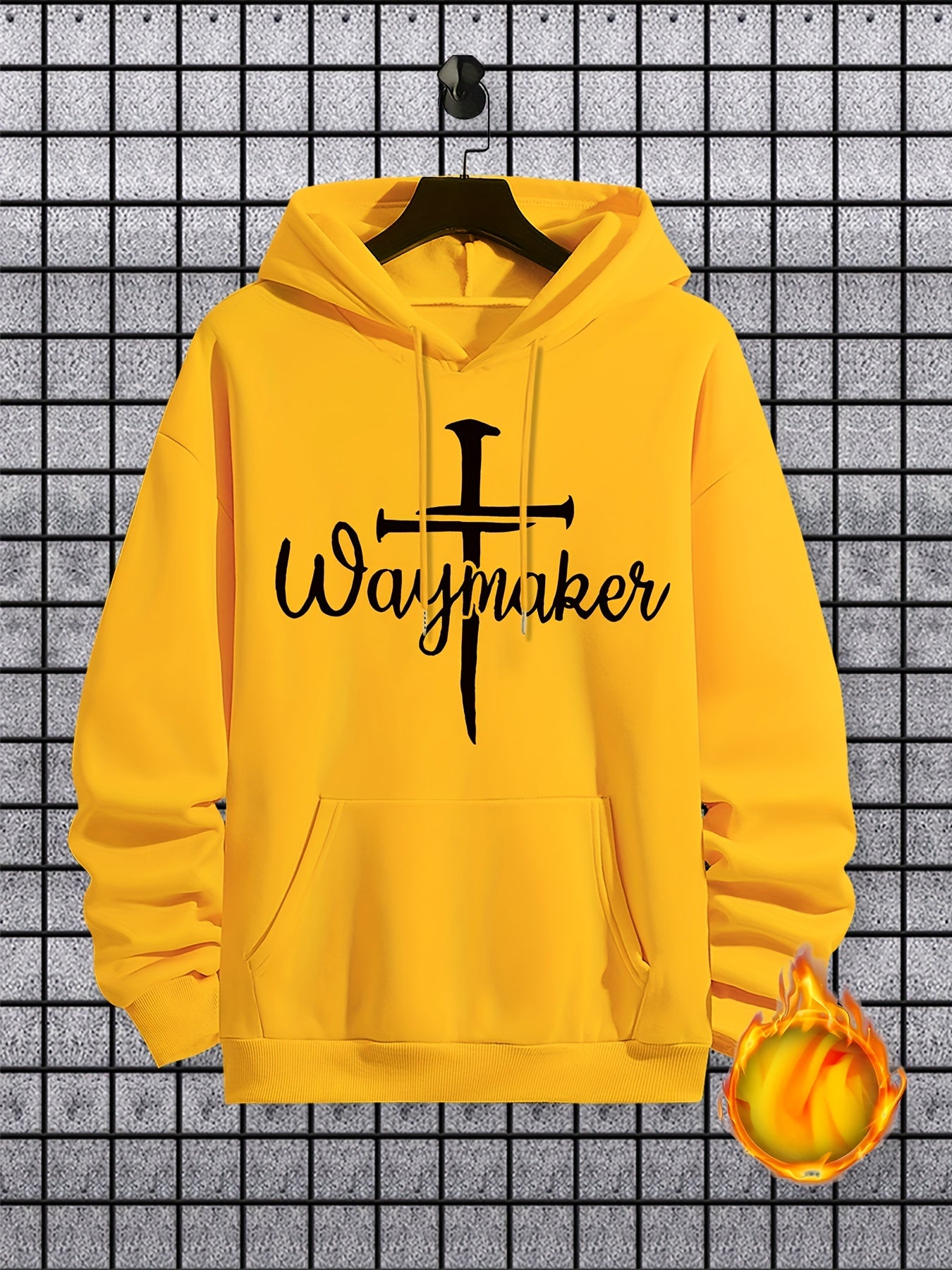 Waymaker Men's Christian Pullover Hooded Sweatshirt claimedbygoddesigns