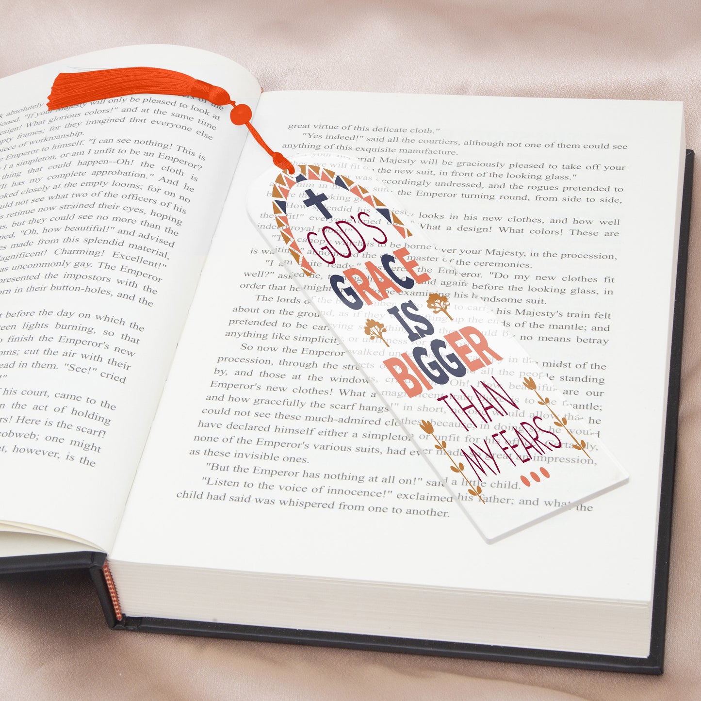 His Grace Christian Arch Acrylic Bookmark - ClaimedbyGodDesigns
