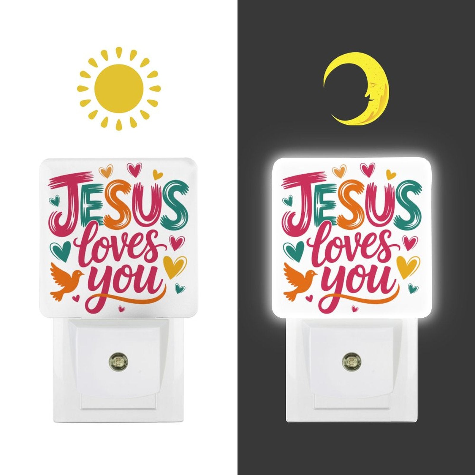 He Loves You Christian Night Light For Kids - ClaimedbyGodDesigns