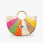 Let Your Light Shine Christian Straw Rainbow Handbag - ClaimedbyGodDesigns