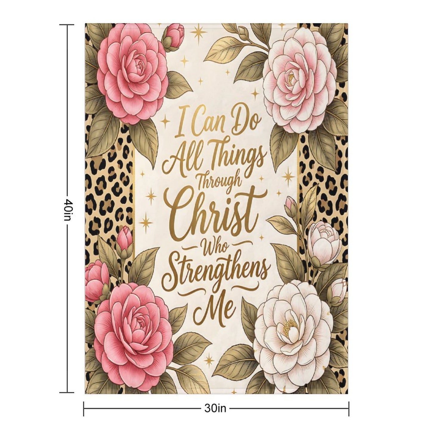 I Can Do All Things Christian Flannel Throw Blanket