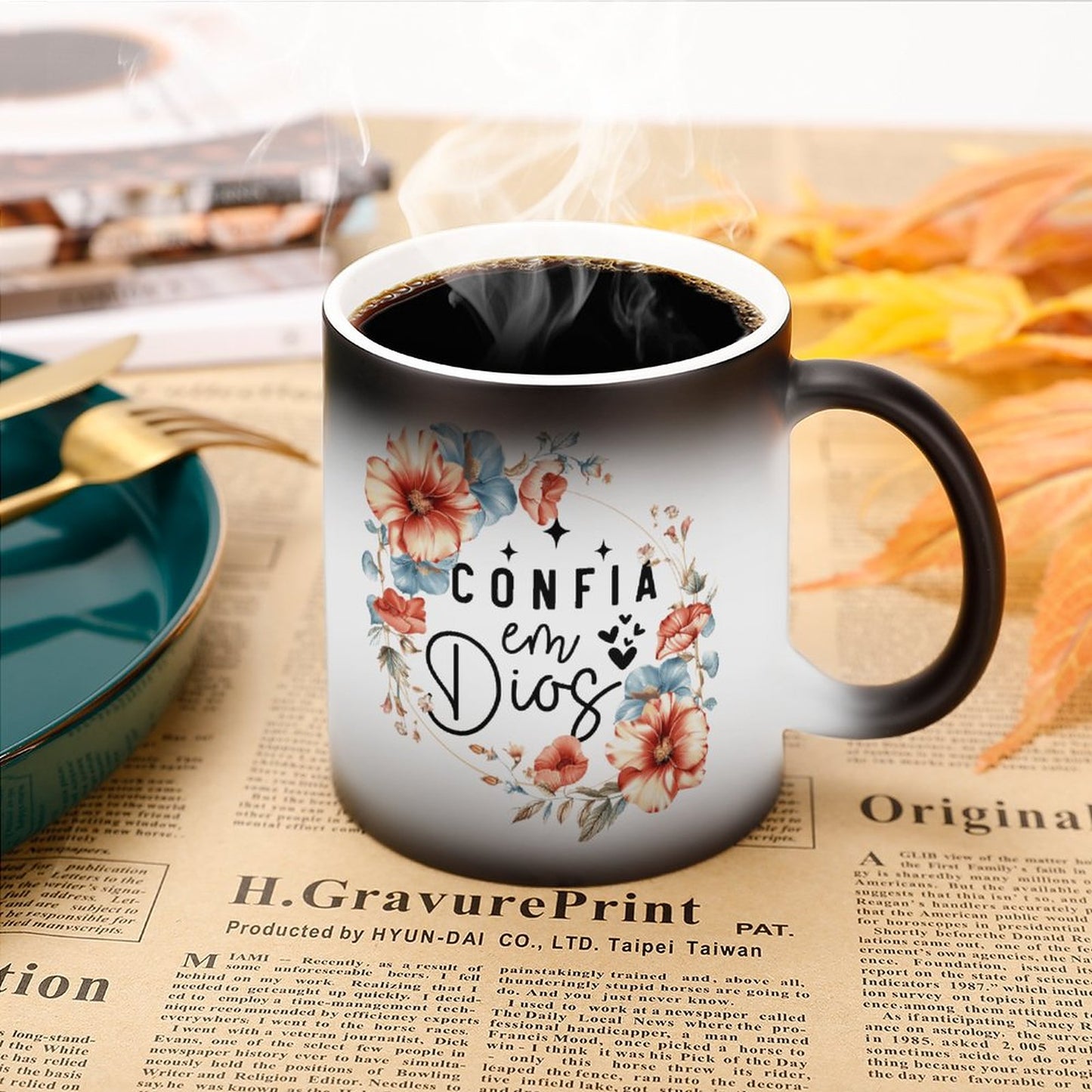 Confia En Dios Spanish Christian Color Changing Mug (Dual-sided)