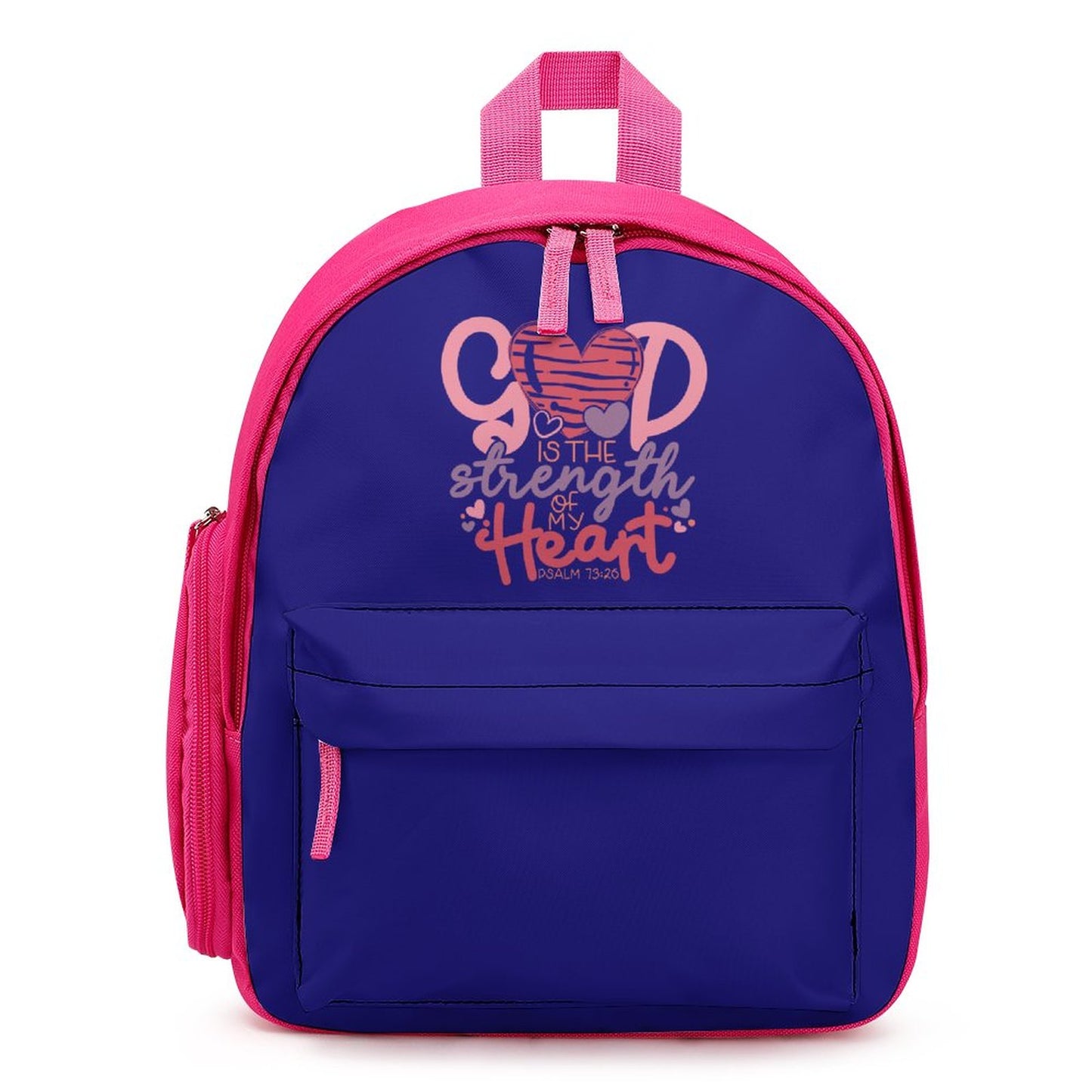 God Is The Strength Of My Heart Christian Children's School Backpack