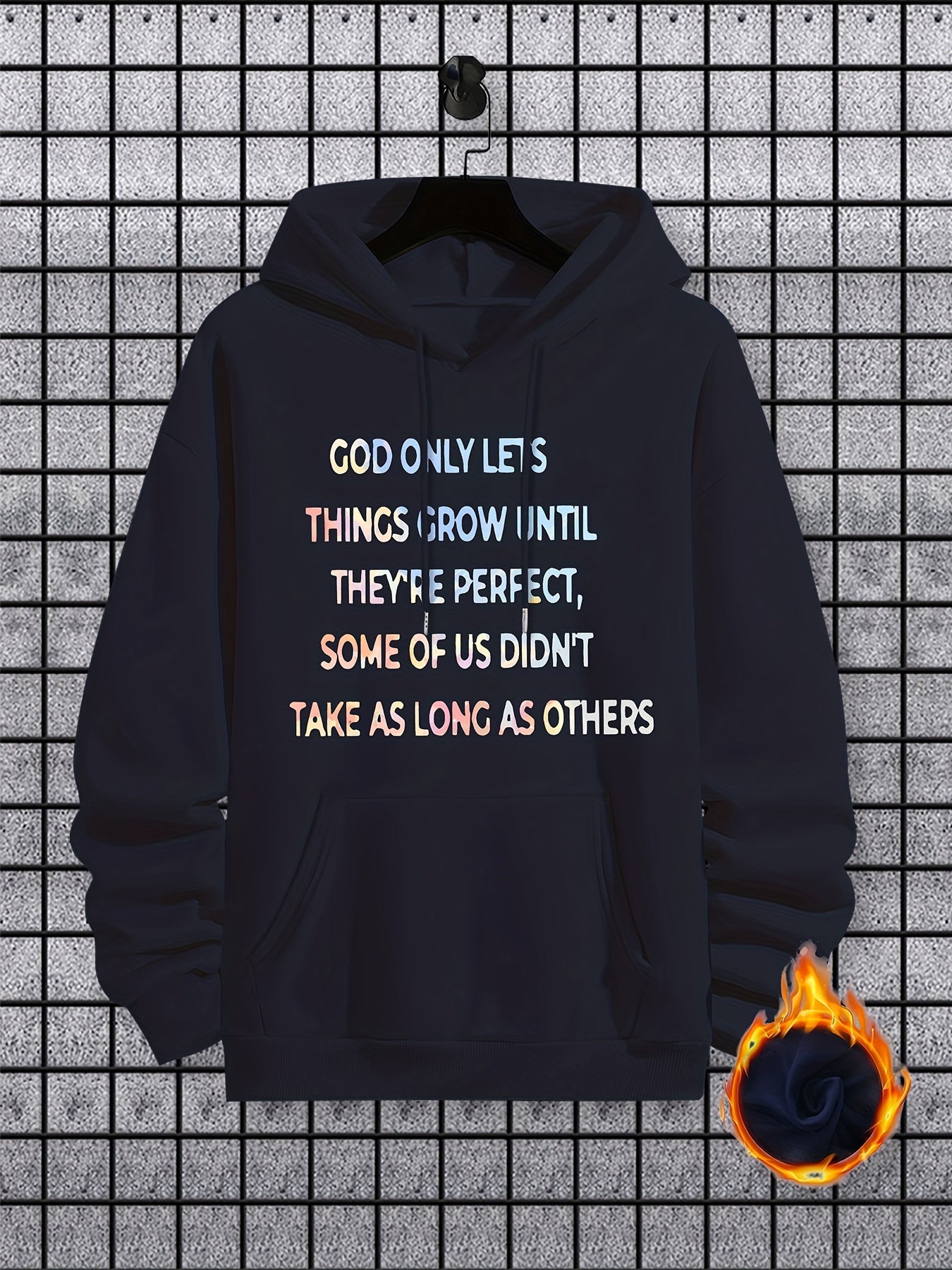 God Only Let's Things Grown Until They're Perfect Men's Christian Pullover Hooded Sweatshirt claimedbygoddesigns