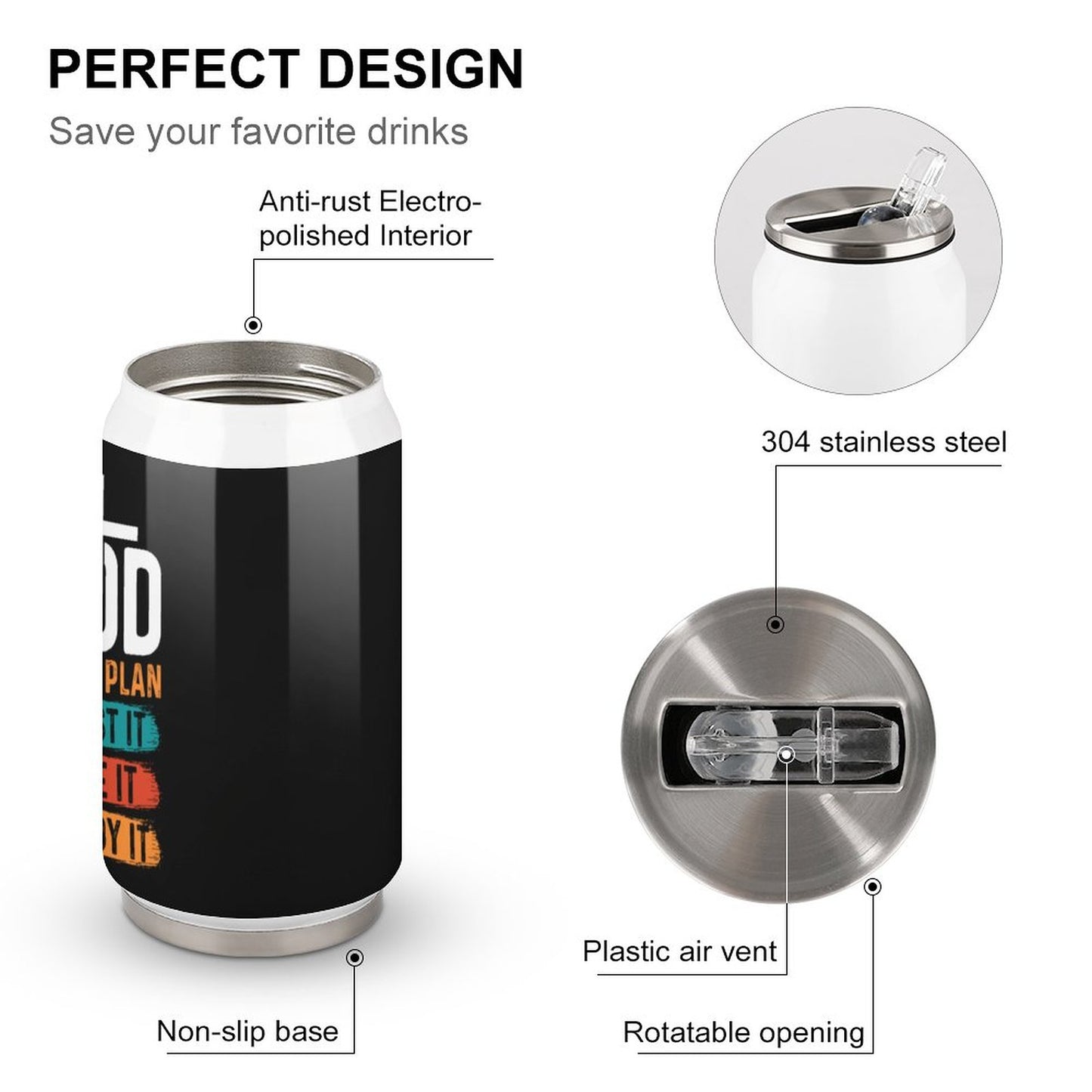 God Has A Plan Trust It Live It Enjoy It Unique Christian Stainless Steel Tumbler with Straw SALE-Personal Design