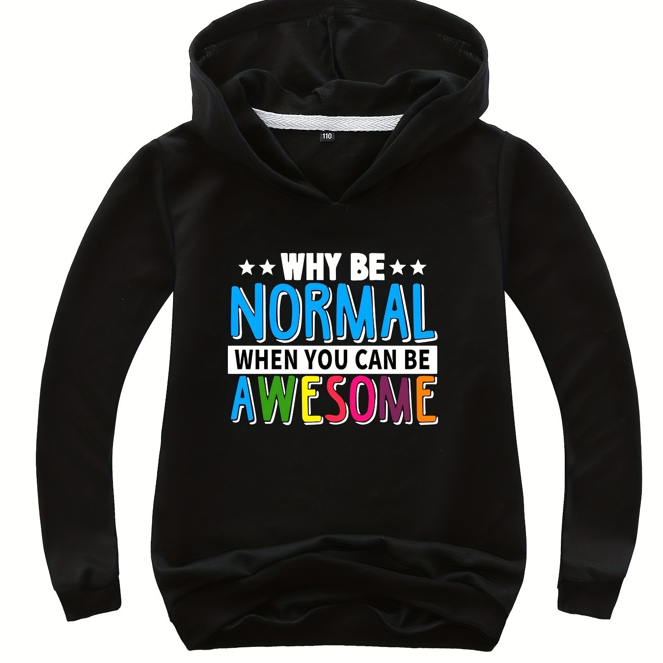 WHY BE NORMAL When You Can Be Awesome Youth Christian Pullover Hooded  Sweatshirt (Buy A Size Up) claimedbygoddesigns