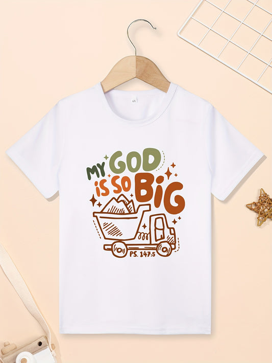 My God Is So Big Youth Christian T-shirt claimedbygoddesigns