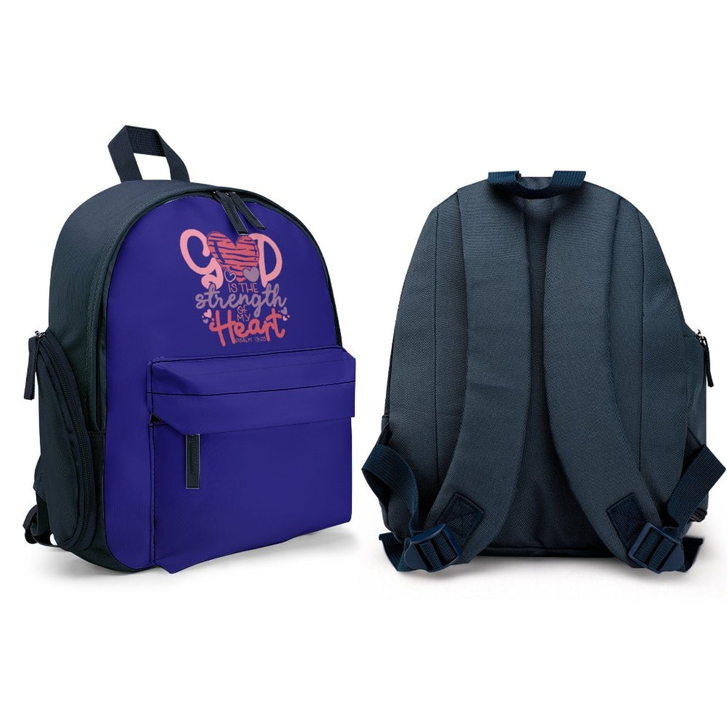 God Is The Strength Of My Heart Christian Children's School Backpack