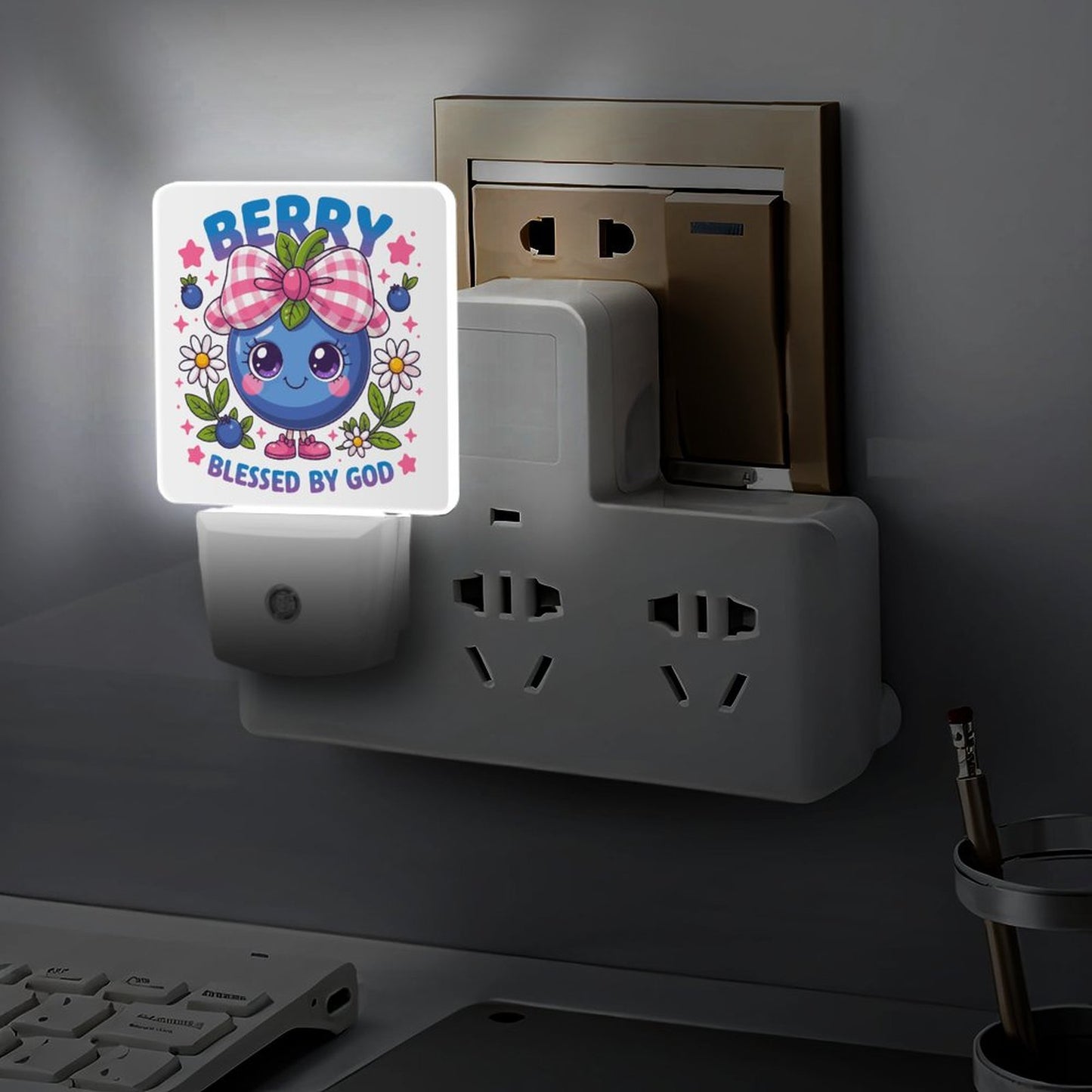 Berry Blessed Christian Night Light for Kids - ClaimedbyGodDesigns