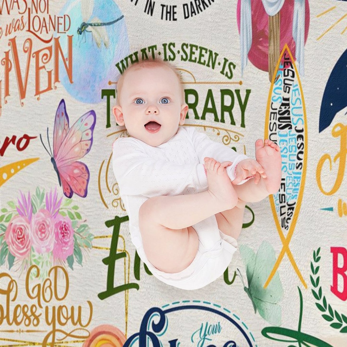 Bible Verse Christian Flannel Throw Blanket