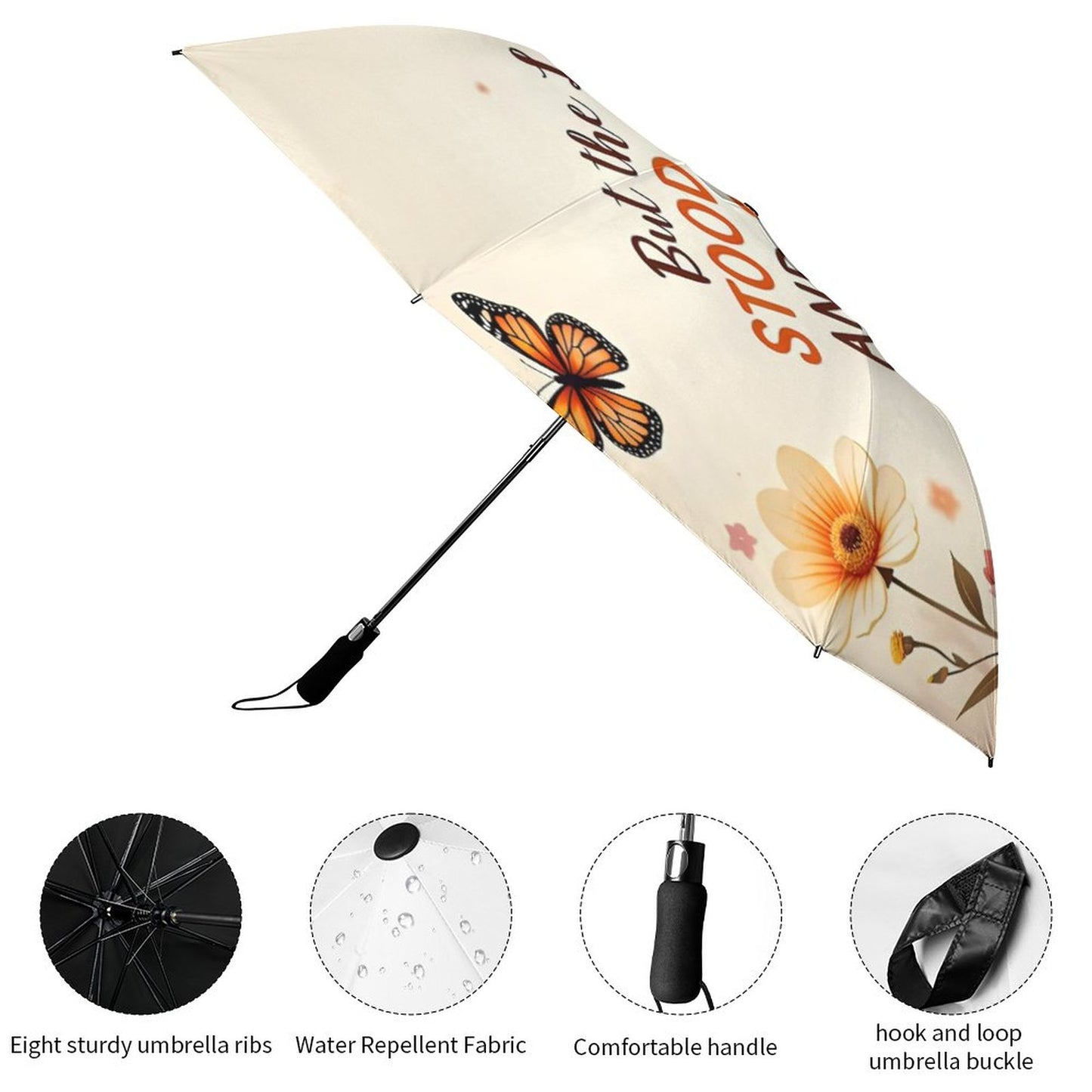 But The Lord Stood With Me And Gave Me Strength Christian 2-Fold Automatic Golf Umbrella
