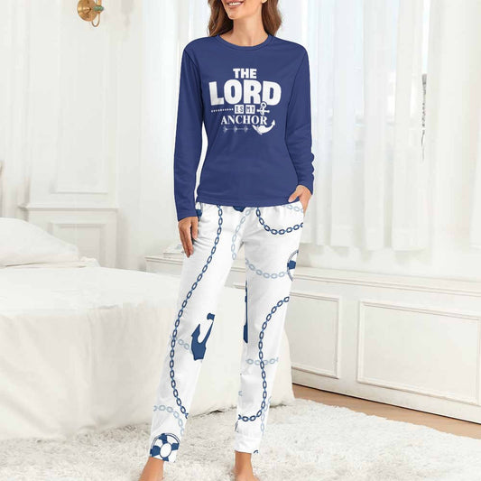 The Lord Is My Anchor Christian Women's 2 Piece Pajama Set