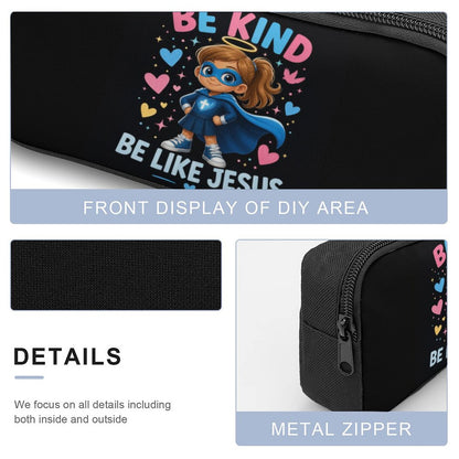 Be Kind Like Jesus Girl Christian 3 PCS Bag Set (Backpack, Lunch Bag and Pencil Case)