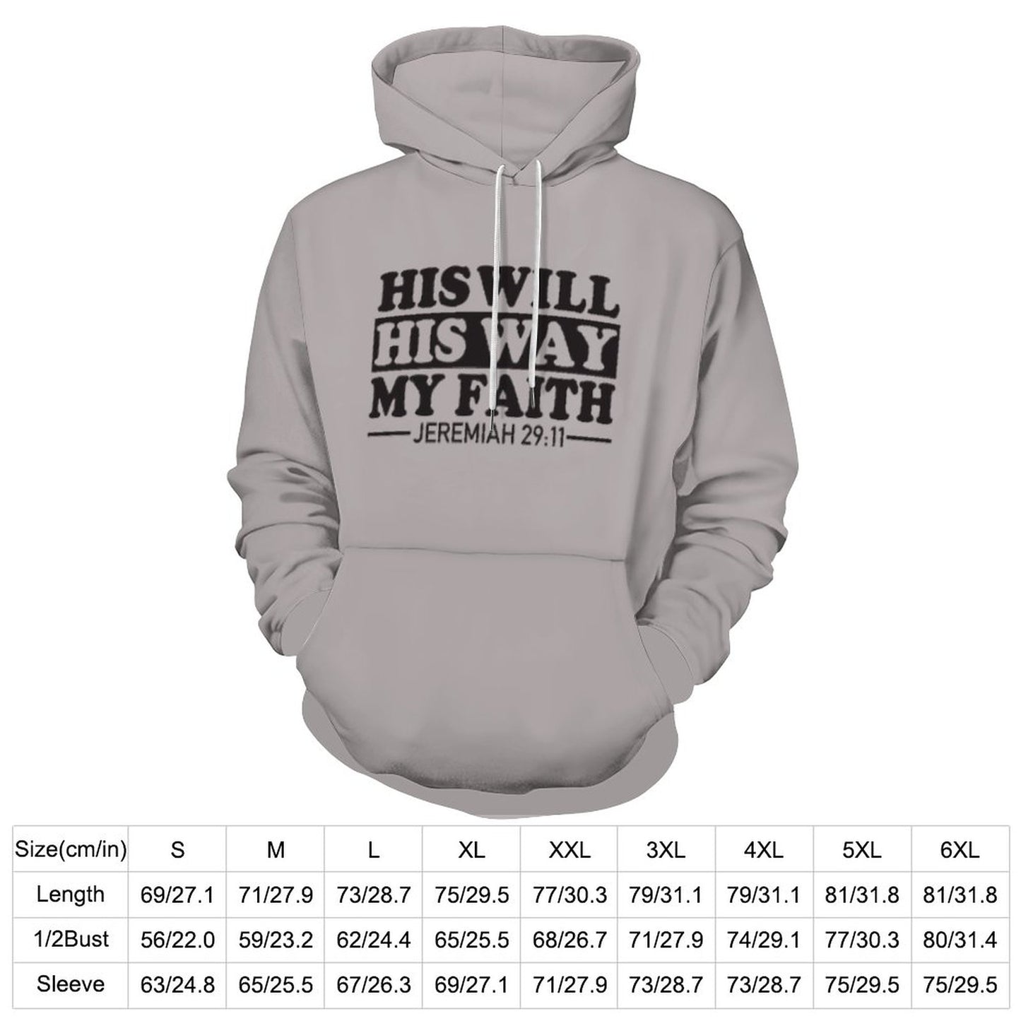 His Will His Way My Faith Women's Christian Pullover Hooded Sweatshirt