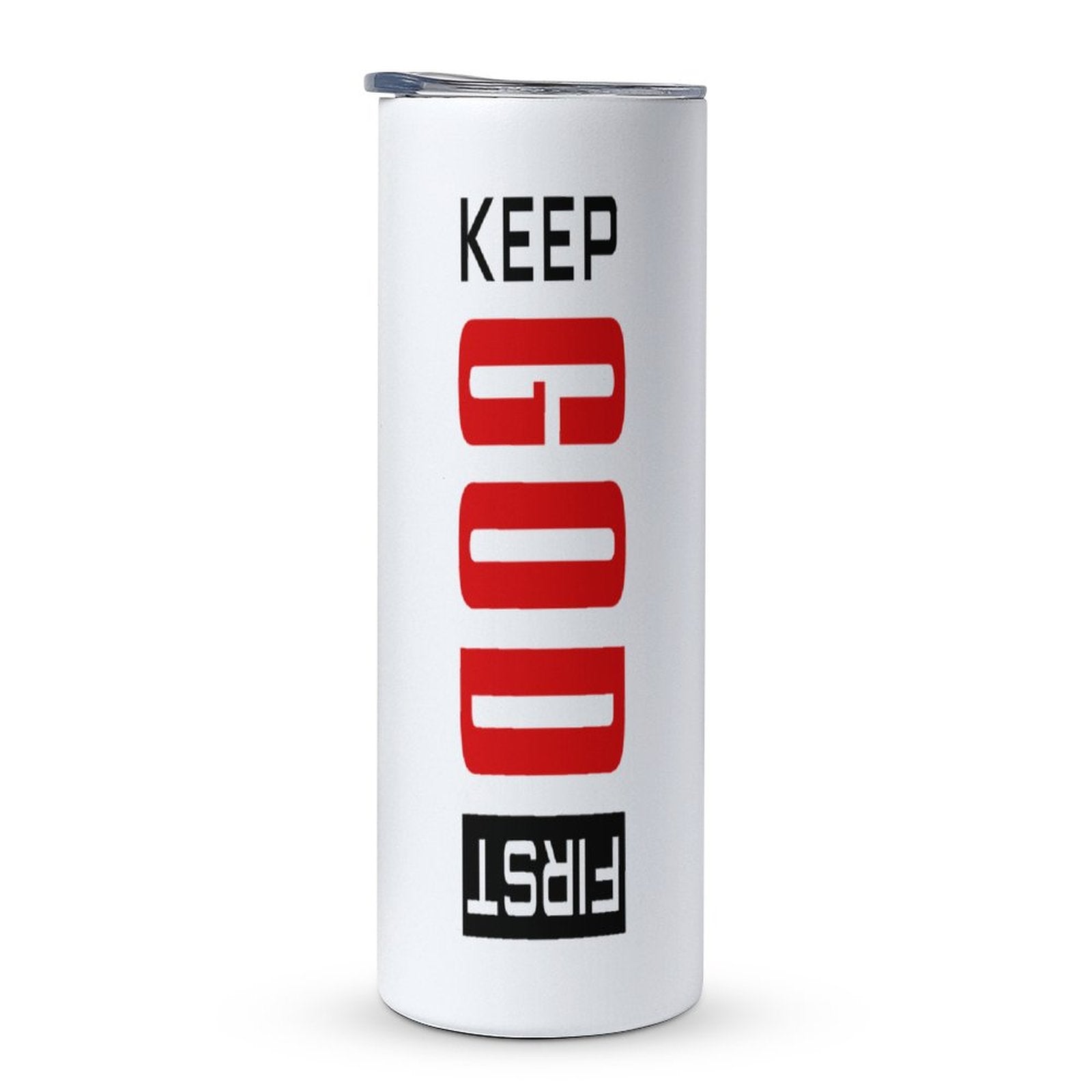 Keep Him First 20oz Large Capacity Christian Car Tumbler with Lid - ClaimedbyGodDesigns