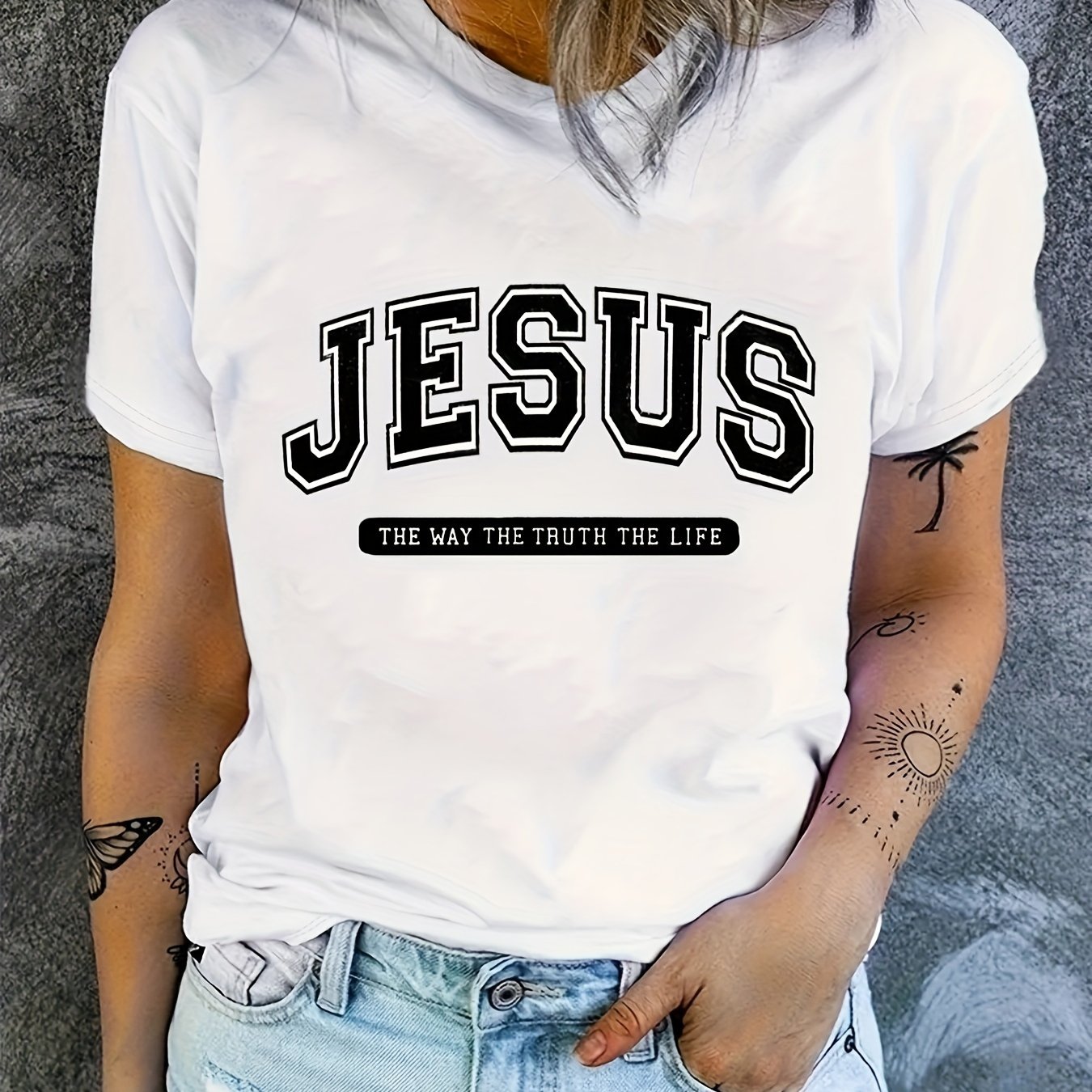 Jesus The Way The Truth The Life Women's Christian T-shirt claimedbygoddesigns