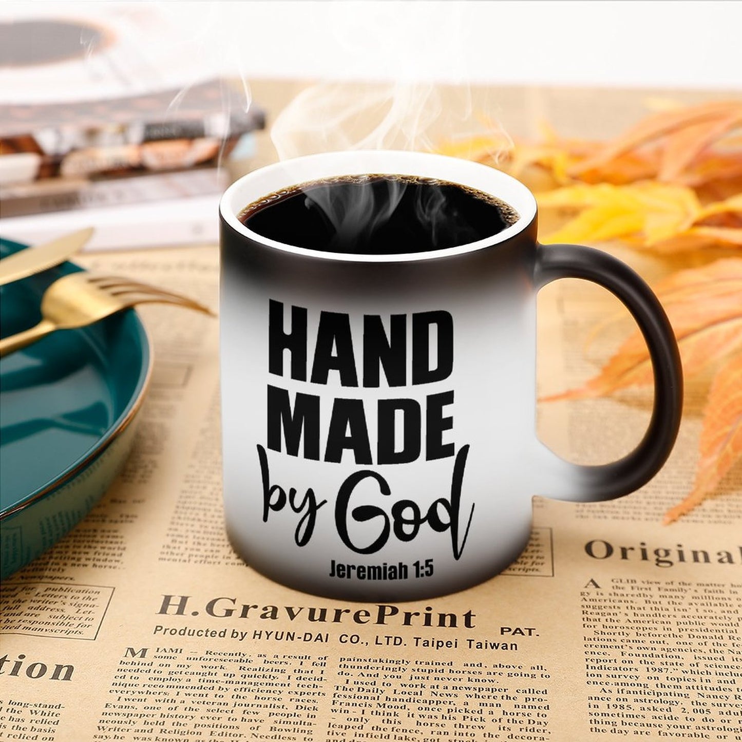 Hand Made By God Christian Color Changing Mug (Dual-sided)