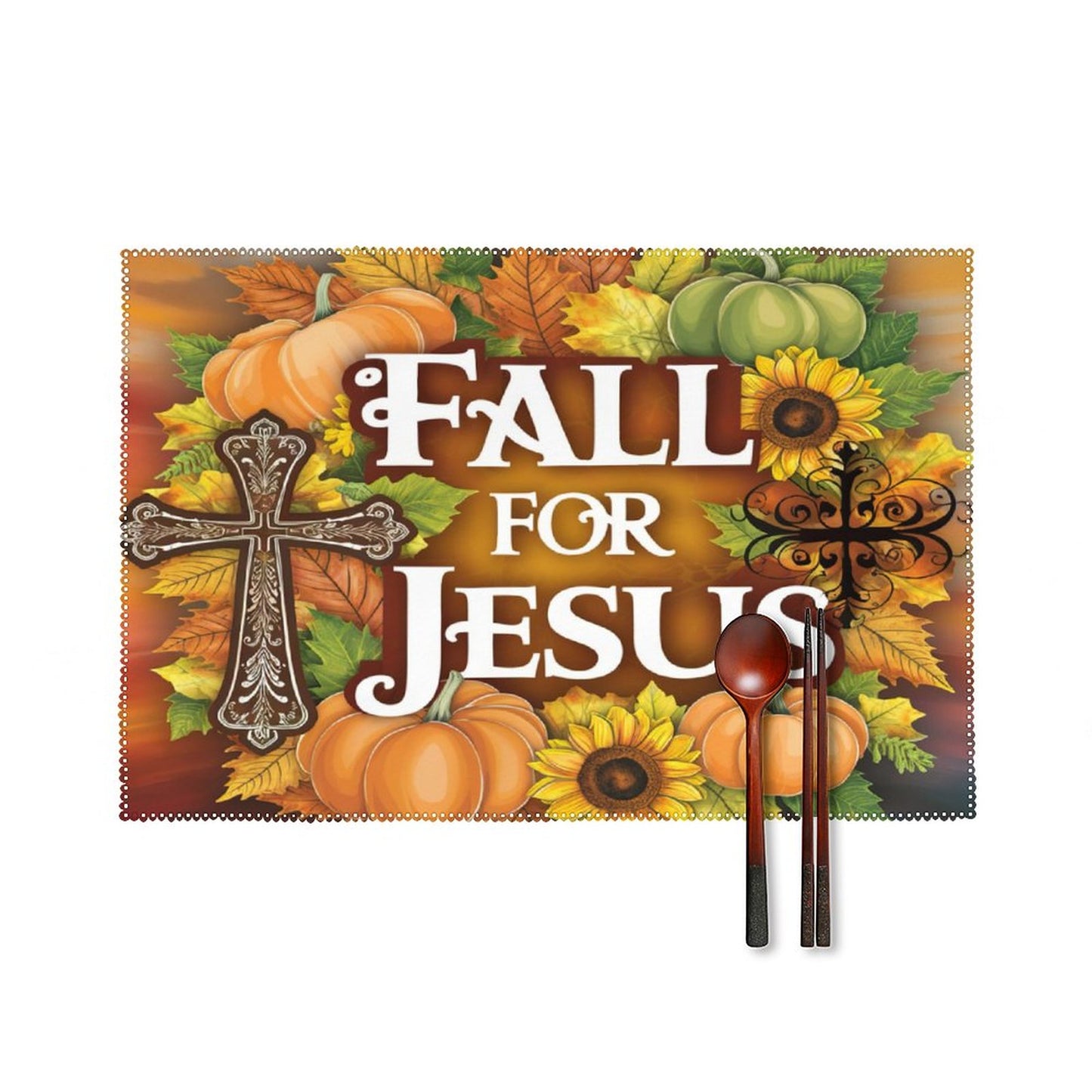 Fall For Jesus Christian Table Placemat Set of 4