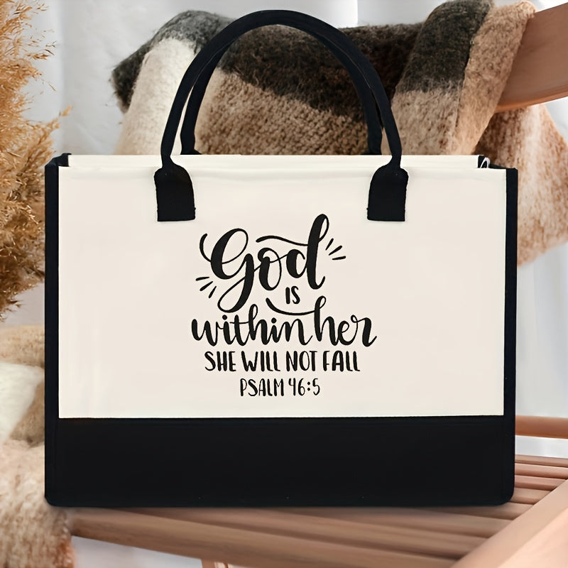 Be The Light/Gather Together Christian Tote Bag claimedbygoddesigns