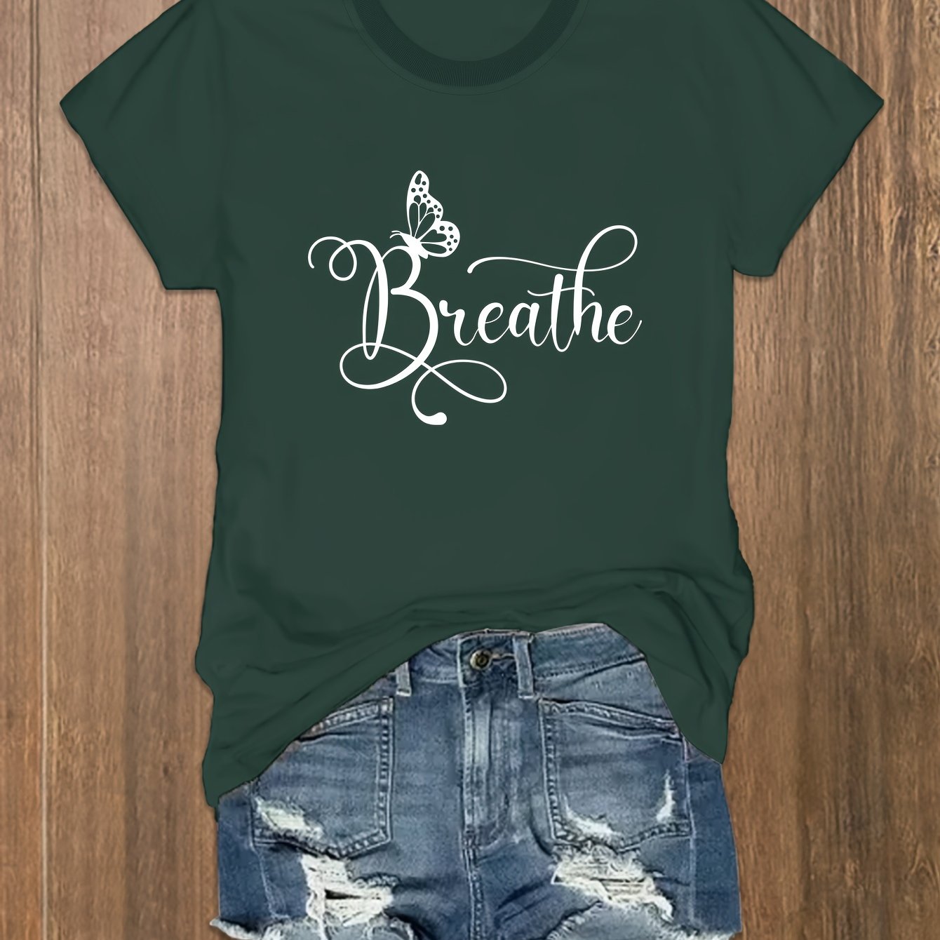 Breathe Plus Size Women's Christian T-shirt claimedbygoddesigns