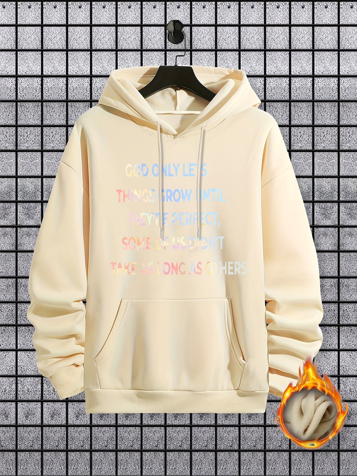 God Only Let's Things Grown Until They're Perfect Men's Christian Pullover Hooded Sweatshirt claimedbygoddesigns