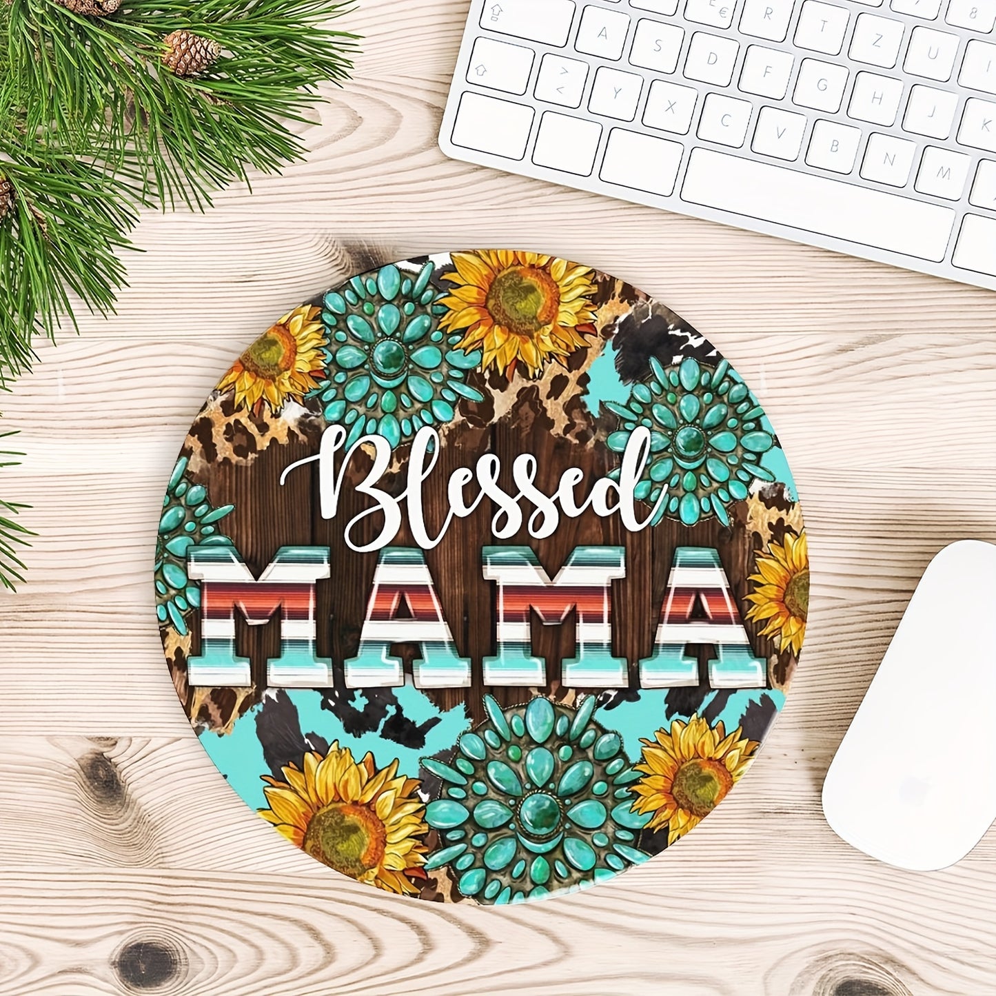 Blessed Mama Christian Computer Mouse Pad claimedbygoddesigns