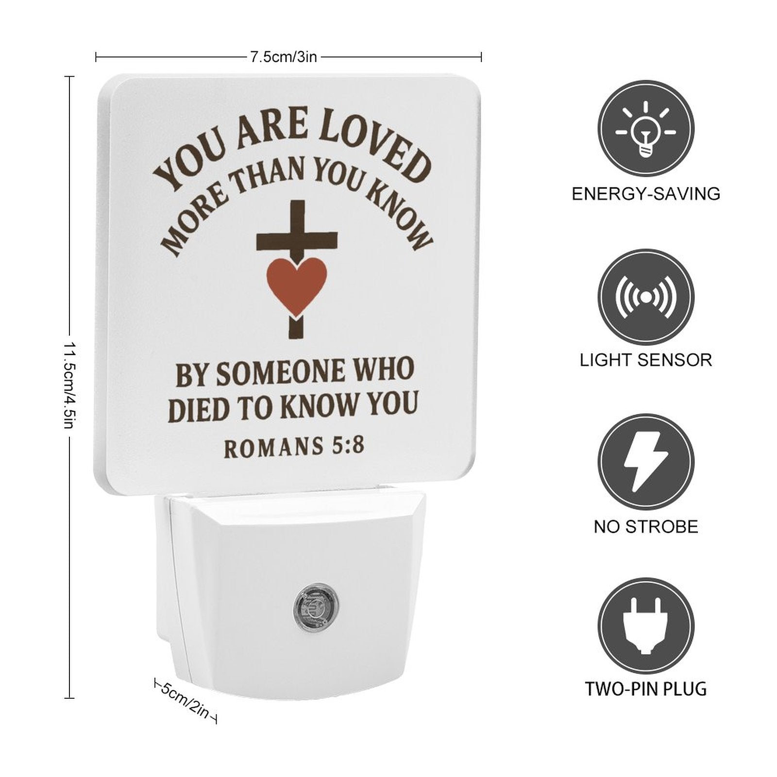 You Are Loved More Than You Know Christian Night Light For Kids - ClaimedbyGodDesigns