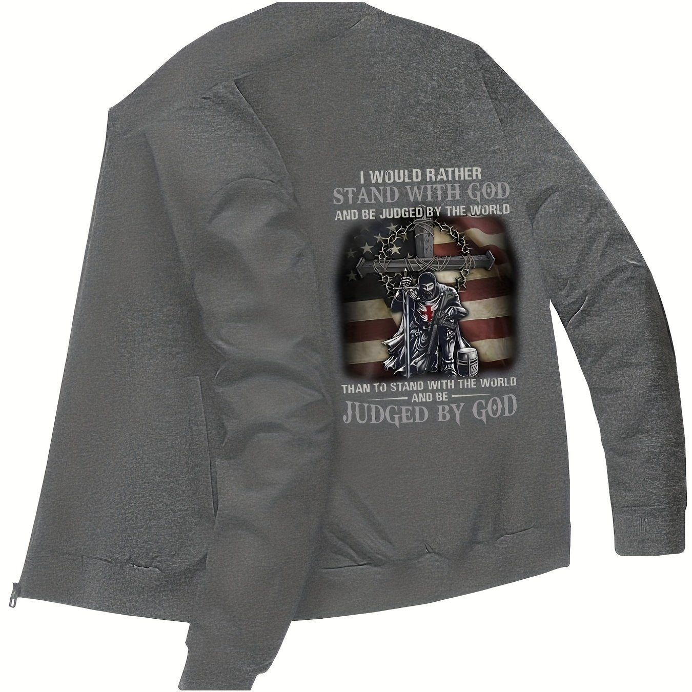I Would Rather Stand With God Plus Size Men's Christian Jacket claimedbygoddesigns