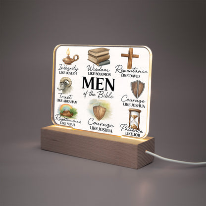 Men Of The Bible Christian Acrylic Plaque with Stand - Rectangle - ClaimedbyGodDesigns