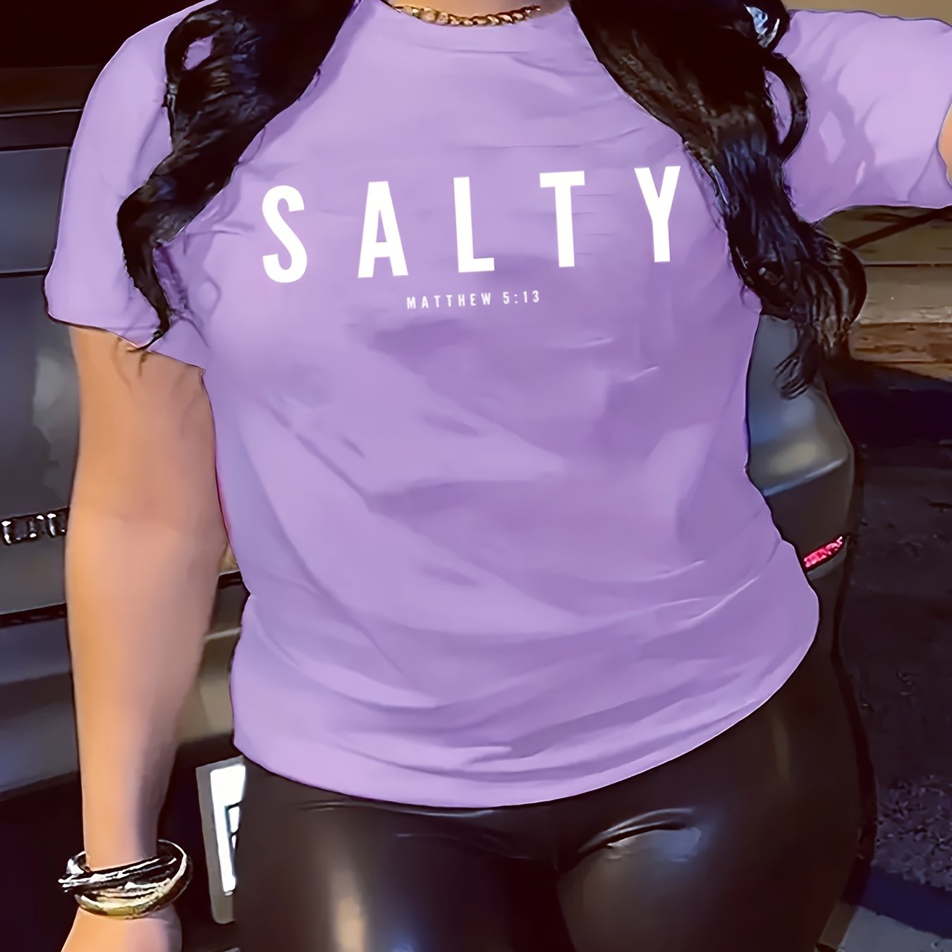 Mattew 5:13 Salty Plus Size Women's Christian T-shirt claimedbygoddesigns