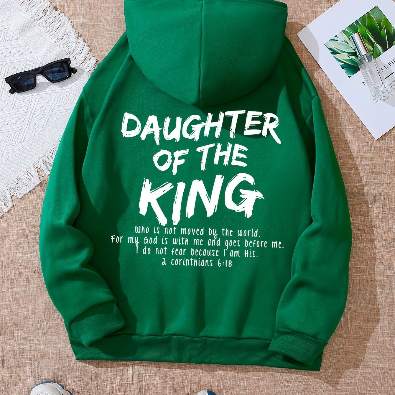 Daughter Of The King Women's Christian Pullover Hooded Sweatshirt claimedbygoddesigns