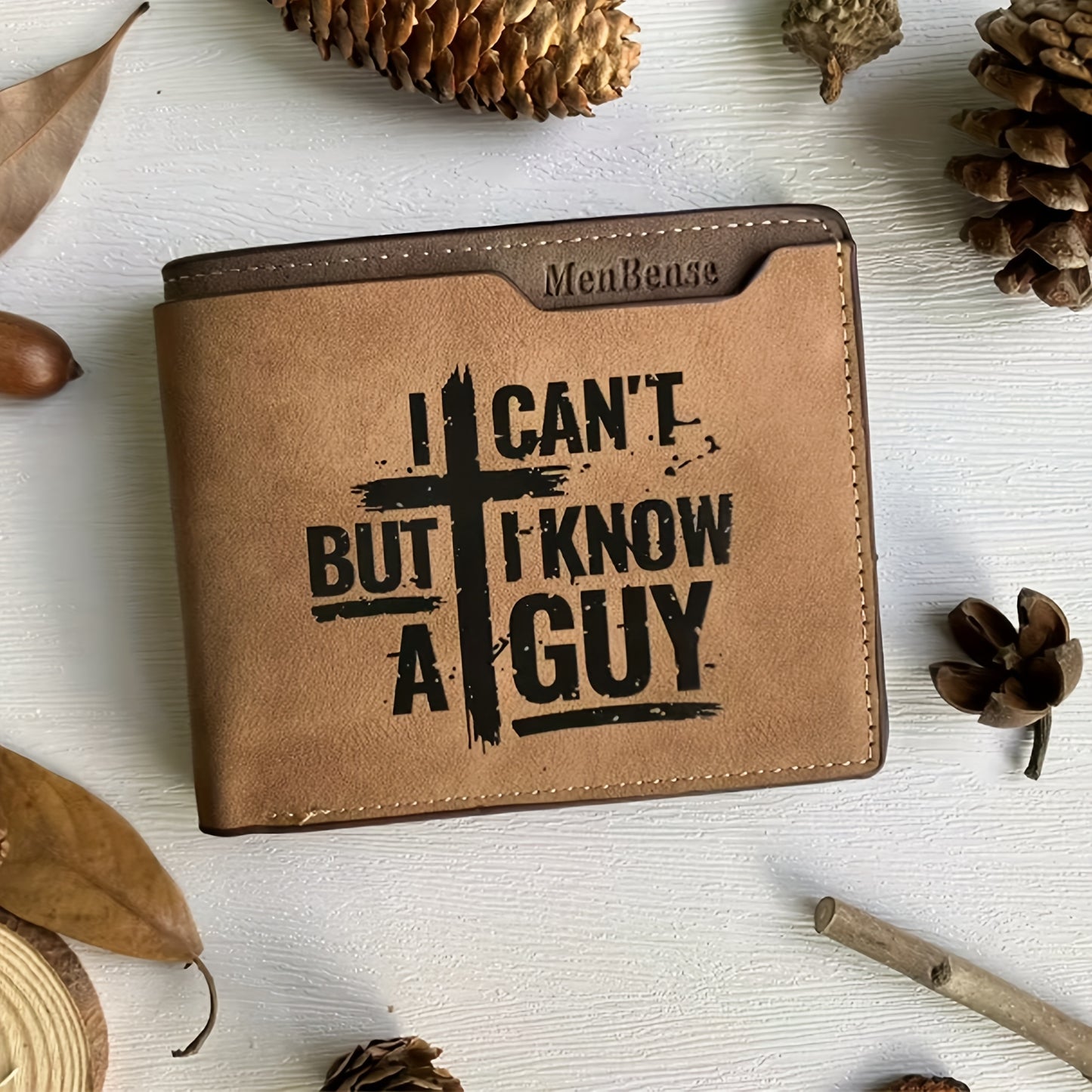 I Can't But I Know A Guy Men's PU Christian Leather Wallet claimedbygoddesigns