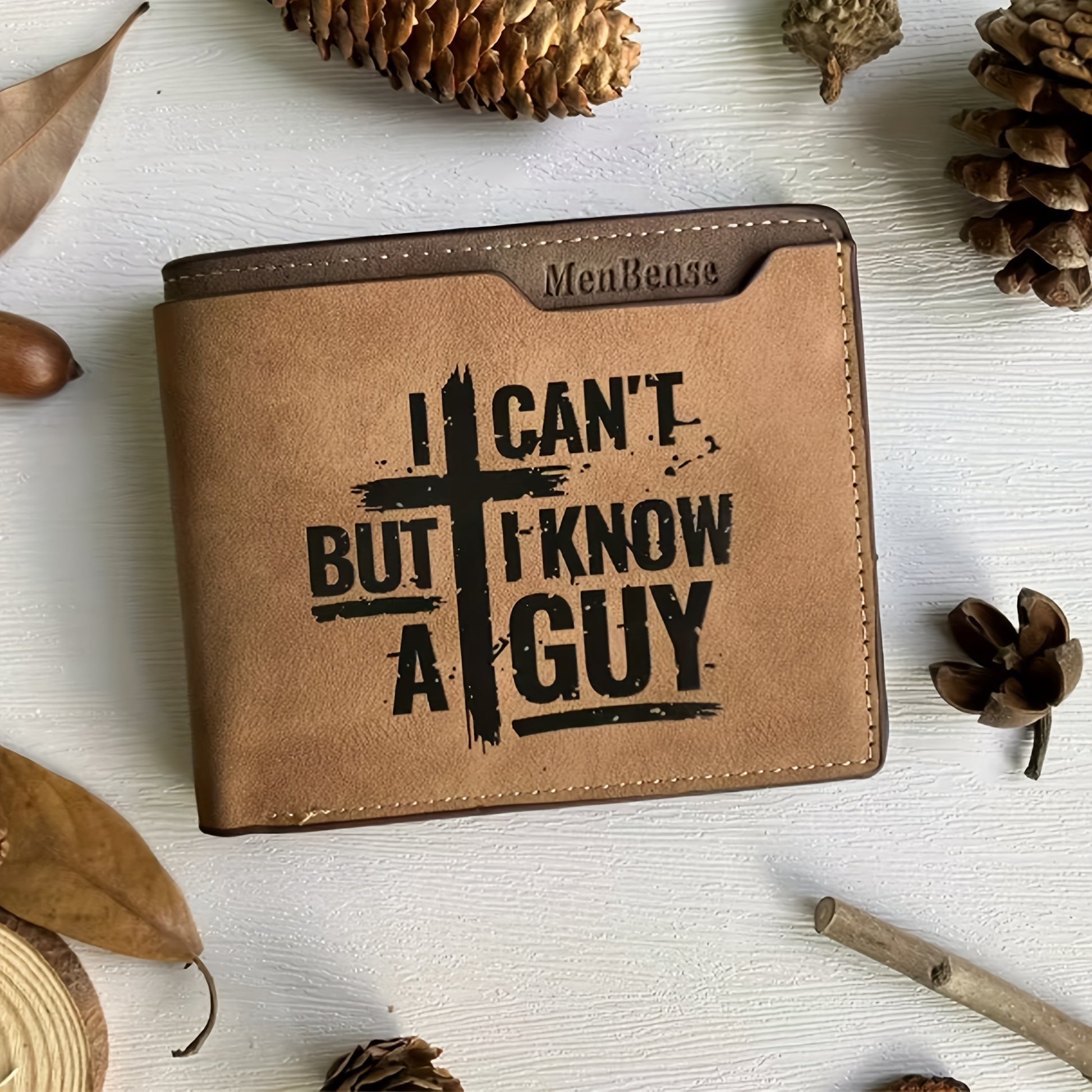 I Can't But I Know A Guy Men's PU Christian Leather Wallet claimedbygoddesigns