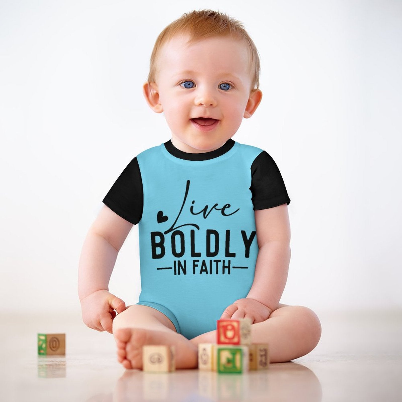 Live Boldly In Faith Roar Christian Baby Onesie SALE-Personal Design