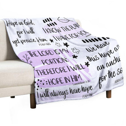 Bible Verse 2 Christian Flannel Throw Blanket