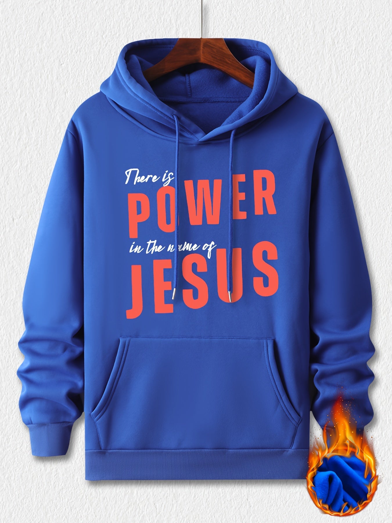 There Is Power In The Name Of Jesus Men's Christian Pullover Hooded Sweatshirt claimedbygoddesigns