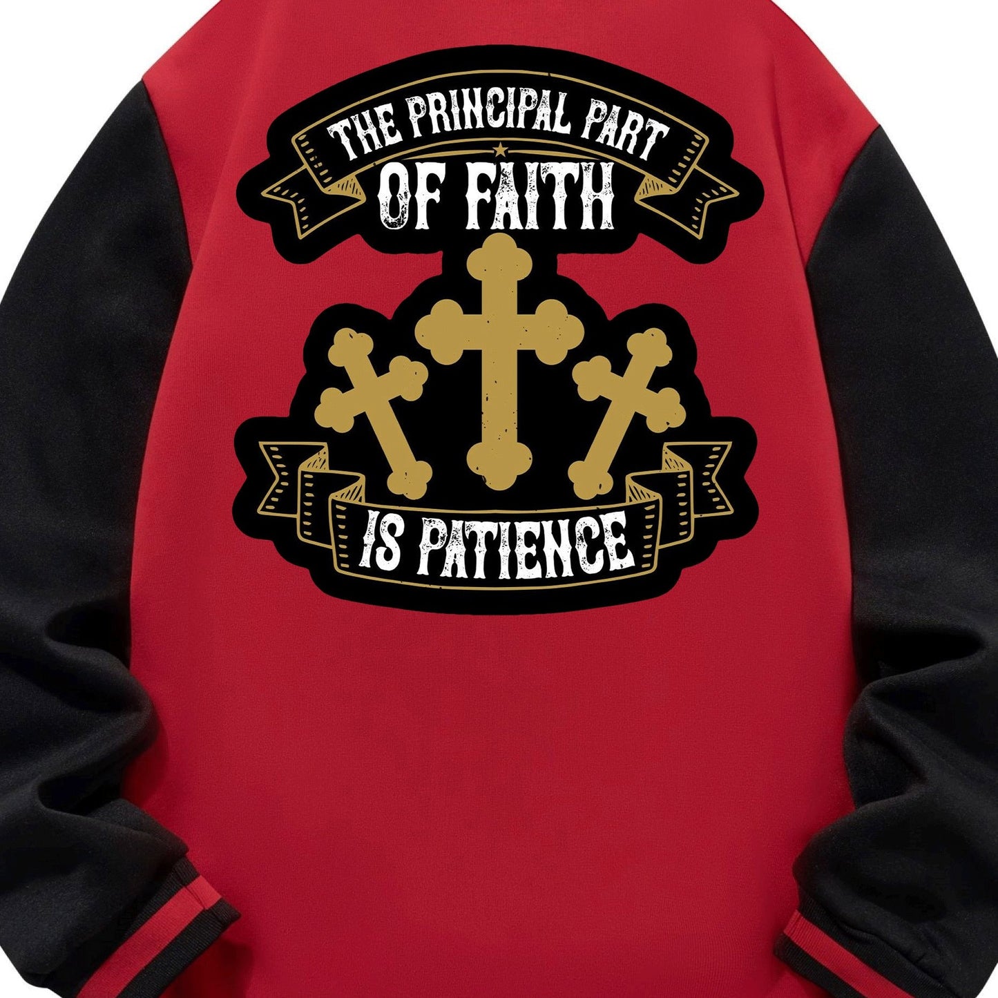 The Principal Part Of Faith Is Patience Men's Christian Jacket claimedbygoddesigns