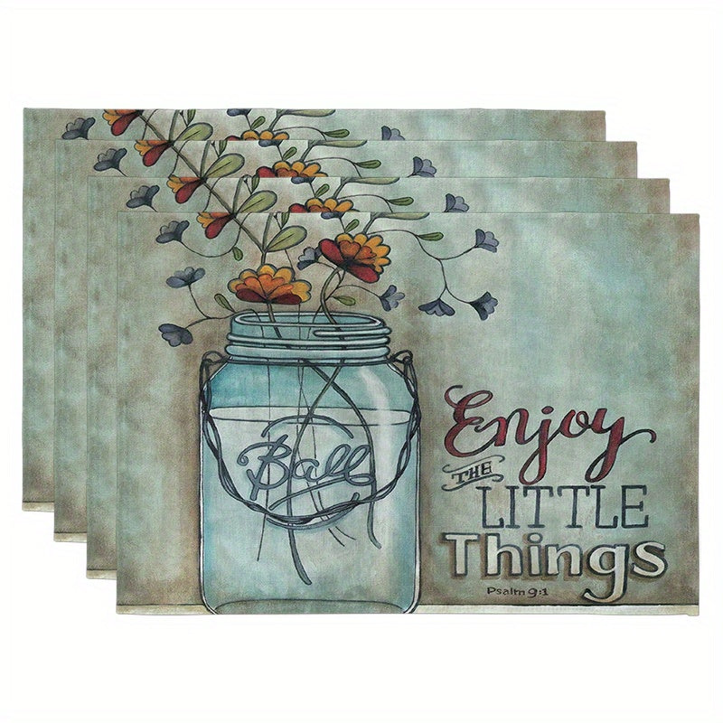 Bring Happiness With You Christian Table Placemat claimedbygoddesigns