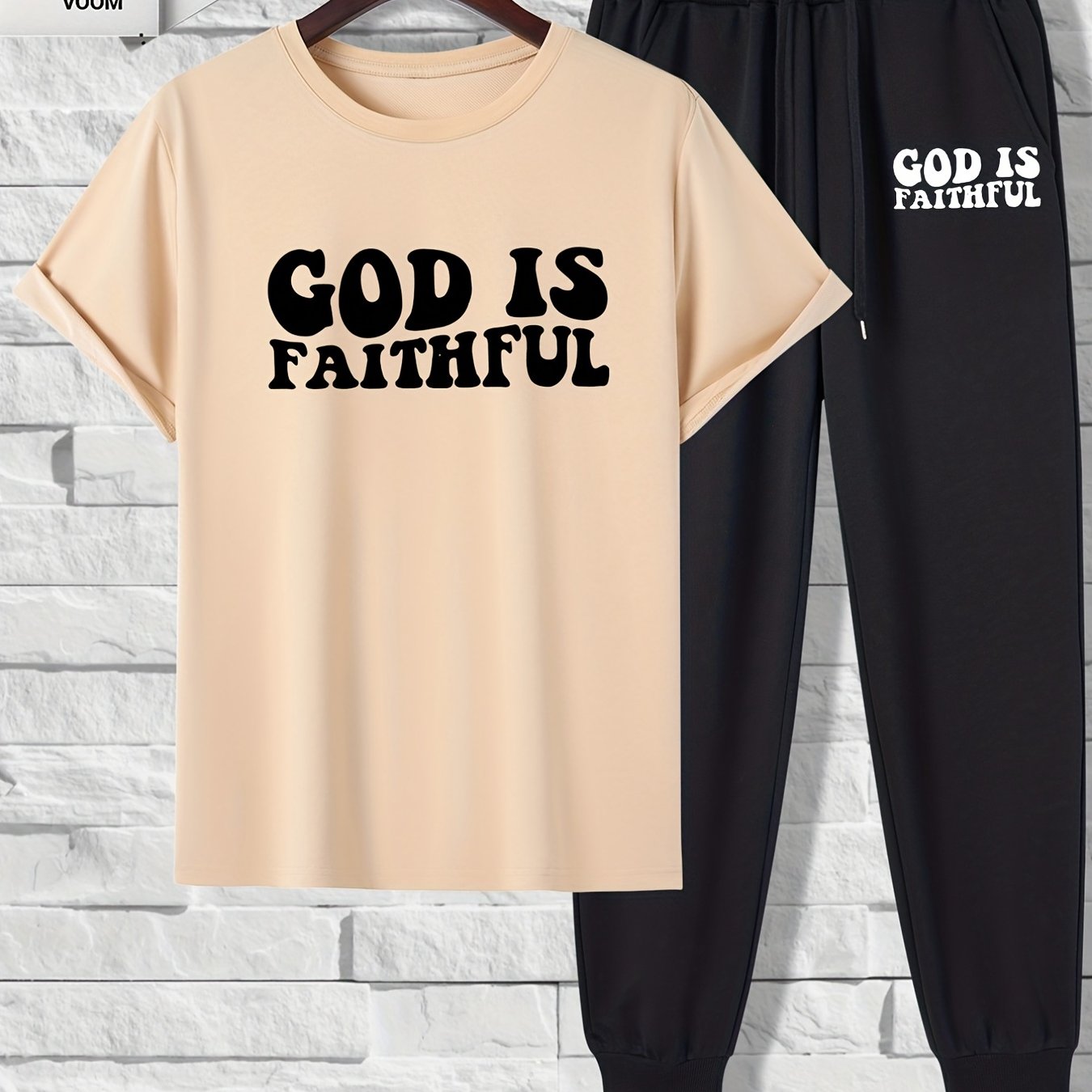 GOD IS FAITHFUL Men's Christian Casual Outfit claimedbygoddesigns