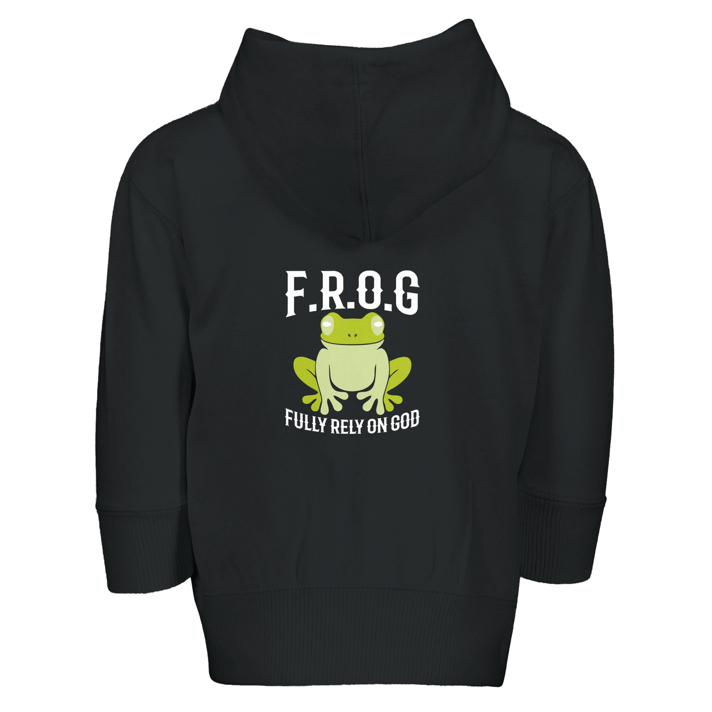 Fully Rely On Him Christian Toddler Zip Fleece Hooded Sweatshirt - ClaimedbyGodDesigns