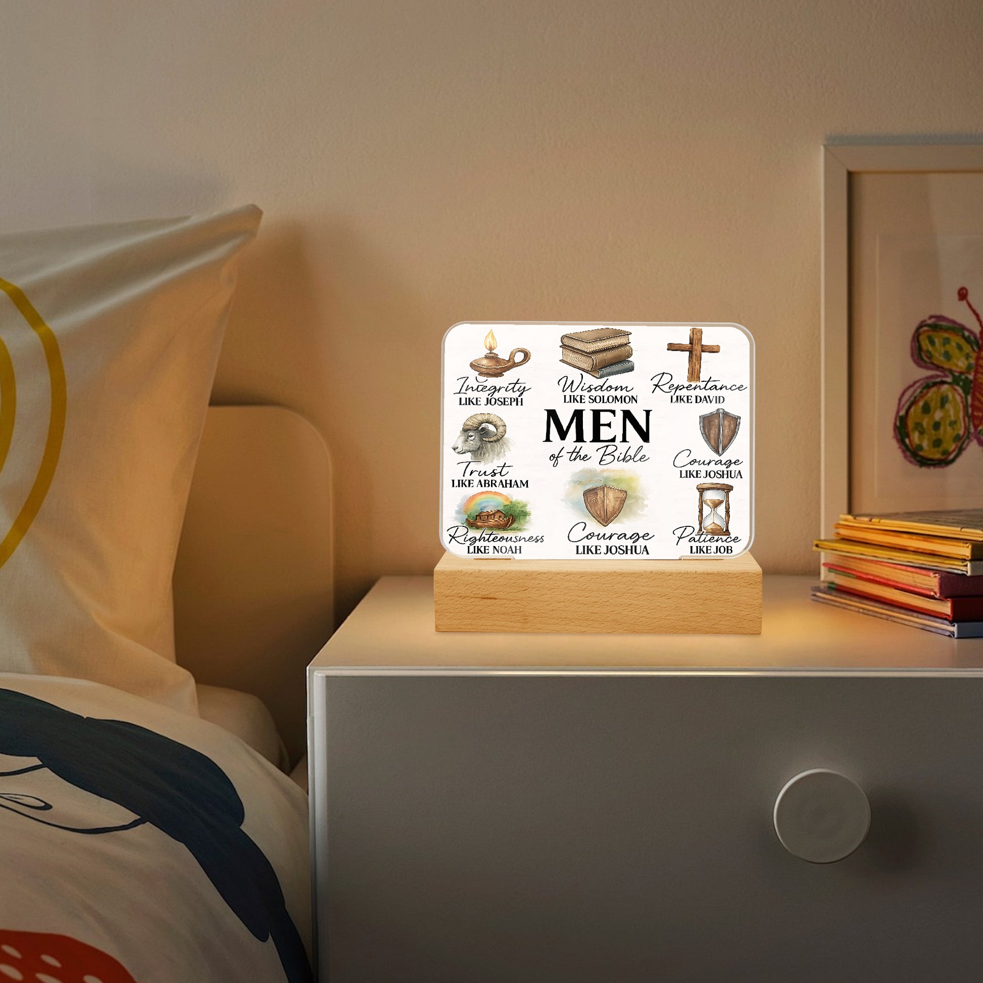 Men Of The Bible Christian Acrylic Plaque with Stand - Rectangle - ClaimedbyGodDesigns