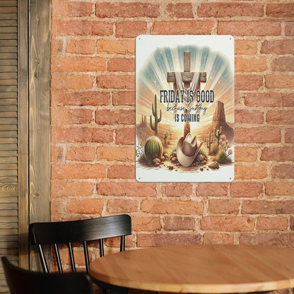 Friday Is Good Christian Metal Sign - ClaimedbyGodDesigns
