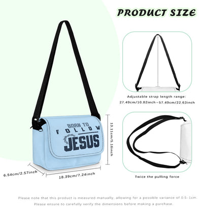 Born To Follow Jesus Christian Kids Flap Crossbody Bag