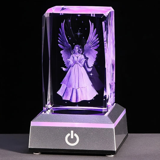 1pc, 3D Angel Crystal Night Light Christian Gift Idea claimedbygoddesigns