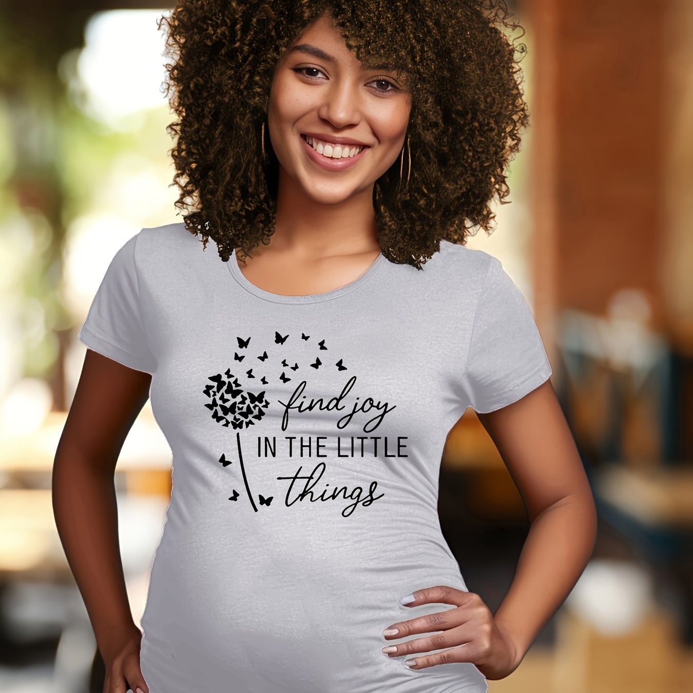 Find Joy In The Little Things Women's Christian Maternity T-Shirt claimedbygoddesigns