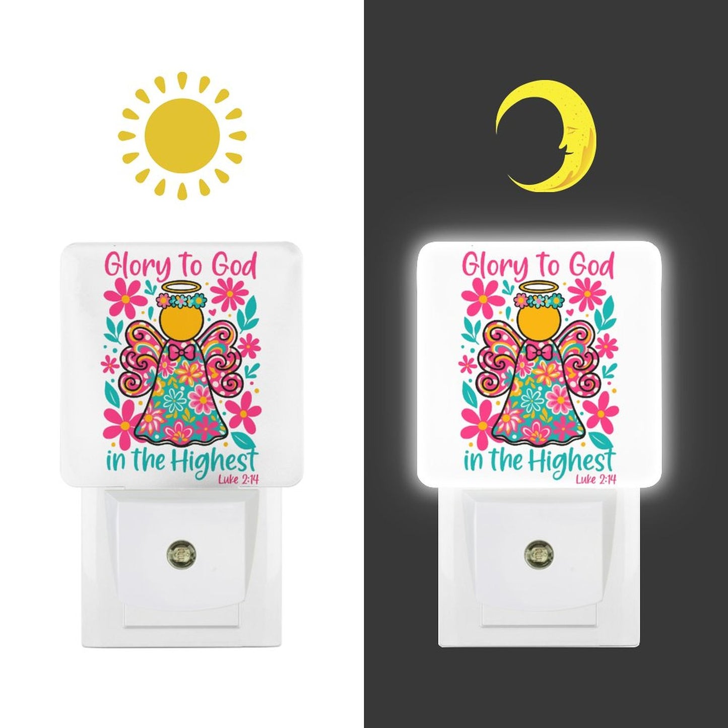 Glory In The Highest Christian Night Light For Kids - ClaimedbyGodDesigns