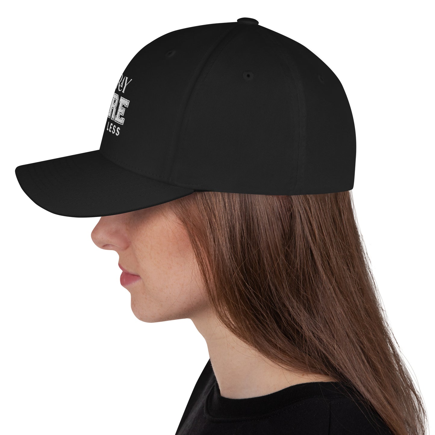 Pray More Worry Less Adult Christian Structured Twill Hat